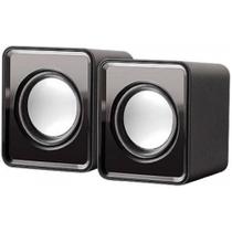 Mini Caixa De Som 3w Rms Compacta USB P2 - Preto