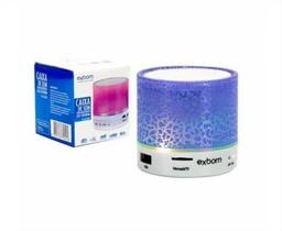 Mini caixa de som bluetooth com led rgb craquelado exbom