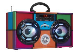 Mini Caixa de Som Bluetooth Wireless com LED Retro - Express Boombox