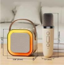 Mini Caixa de Som c Microfone karaokê Bluetooth Infantil Criança Karaokê