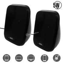 Mini Caixa de Som Multimídia 2.0 Com 5W RMS Ideal Para Computador KPRO822