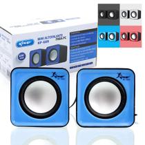 Mini Caixa de Som para Computador Usb P2 Knup