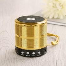 Mini Caixa de Som Portatil Bluetooth Speaker WS-887 Dourada Mini Caixa de Som Portatil Bluetooth Speaker WS-887 Dourada
