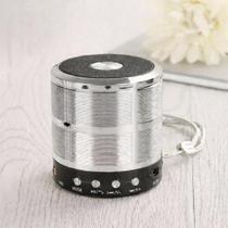 Mini Caixa de Som Portatil Bluetooth Speaker WS-887 Prata Mini Caixa de Som Portatil Bluetooth Speaker WS-887 Prata