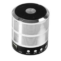 Mini Caixa de Som Portátil Speaker WS-887 Prata Mini Caixa de Som Portátil Speaker WS-887 Prata