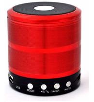 Mini Caixa De Som Potente Portátil Speaker Ws-887 - Vermelho.