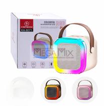 Mini Caixa de Som Retrô com alça de couro