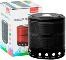 Mini Caixa De Som Speaker Com Bluetooth E Entrada Usb Speaker Ws-887 PRETO