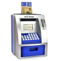 Mini caixa eletrônico ATM Piggy Bank ATMbank com dinheiro fictício (azul) Mini caixa eletrônico ATM Piggy Bank ATMbank com dinheiro fictício (azul)