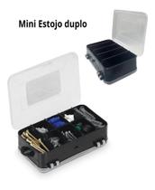 Mini Caixa Organizador Estojo Duplo 13 Divisorias Multi Uso