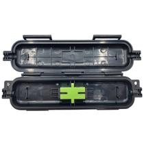 Mini caixa protetora de emenda com adaptador sc/apc para drop