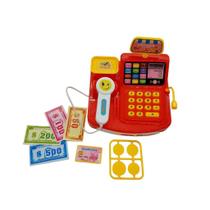 Mini Caixa Registradora com Luz e Som Brinquedo Infantil Vermelha Mini Caixa Registradora com Luz e Som Brinquedo Infantil Vermelha