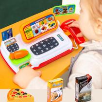 Mini Caixa Registradora Infantil Mercadinho Com Luz E Som Recreativo Educativo
