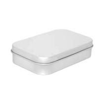 Mini Caixa Retangular De Metal Com Tampa Articulada Para Organização De Doces E Pílulas Mini Caixa Retangular De Metal Com Tampa Articulada Para Organização De Doces E Pílulas