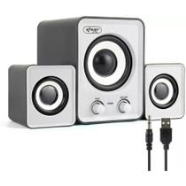 Mini Caixinha Caixa de Som C/ Subwoofer USB Som Estéreo 12W RMS P2 3.5mm Mini Caixinha Caixa de Som C/ Subwoofer USB Som Estéreo 12W RMS P2 3.5mm
