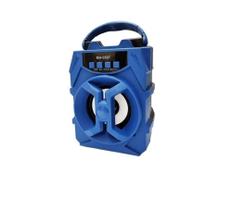 Mini Caixinha De Som Azul Portátil Bluetooth Mp3 Fm Sd Usb Rgb