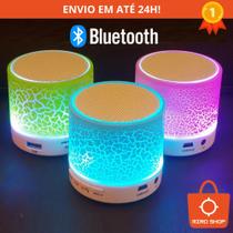 Mini Caixinha De Som Bluetooth Radio AM FM Alto Falante Luz LED RGB USB MP3 Portátil Fio Subwoofer