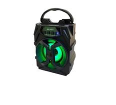 Mini Caixinha De Som Preta Portátil Bluetooth Mp3 Fm Sd Usb Rgb