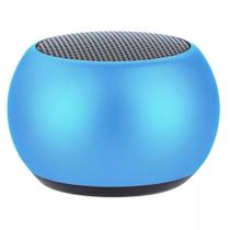 Mini Caixinha Som Bluetooth Metal Amplificada Speaker AZUL