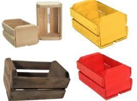 Mini Caixote de Madeira Pinus - Decorativo e Rústico
