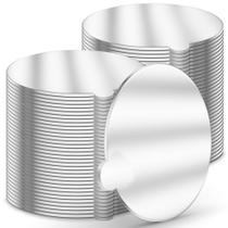 Mini Cake Boards O'CREME Silver Round 7 cm, à prova de graxa, 100 quilates Mini Cake Boards O'CREME Silver Round 7 cm, à prova de graxa, 100 quilates