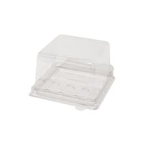 Mini cake box quadrada transparente pct c/ 10un - flip