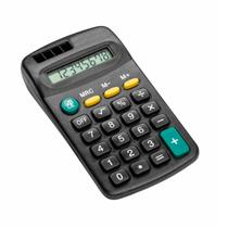 Mini Calculadora De Mesa E Bolso Pequena 8 Dígitos Básica Preta Escolar