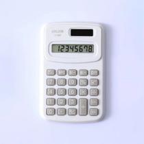 Mini Calculadora Digital de Bolso 8 Dígitos Estudante - Rosa Roxo Azul Branco - 10cm x 6cm