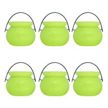 Mini Caldeirão de Bruxa Verde Halloween - 6 Unidades