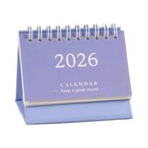 Mini Calendário De Mesa Em Inglês 2026 Diário Portátil Feito À Mão Exibição De Mesa Estilo Simples