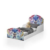 Mini Cama Adesivada Infantil 100%Mdf Personagens Desenho:Sonic