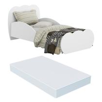 Mini Cama Algodão Doce com colchão 150cmx70cm 100% MDF Multimóveis Branca