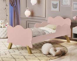 Mini Cama Angel em MDF com pés de madeira retro Juvenil Infantil Nuvem Para Crianças Com Grade Proteção Mini Cama Angel em MDF com pés de madeira retro Juvenil Infantil Nuvem Para Crianças Com Grade Proteção