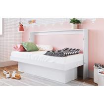 Mini Cama Articulada Horizontal com Mesa de Estudo Young ART Branco