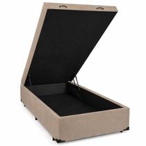 Mini Cama Box Baú Suede 70X150cm - Genki Kenko Colchões