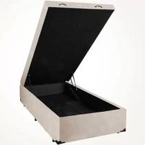 Mini Cama Box Baú Suede 70X150cm - Genki Kenko Colchões