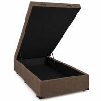 Mini Cama Box Baú Suede 70X150cm - Genki Kenko Colchões