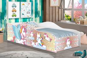 Mini Cama c/ Proteção Lateral Unicórnio Feliz, Cama Infantil