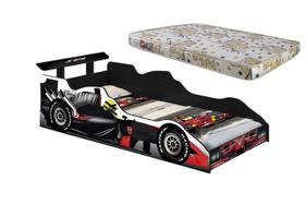 Mini Cama Carro Infantil Adesivada Fórmula 1 C/ Colchão Incluso - LV MOVEIS