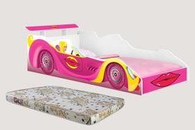 Mini Cama Carro Infantil Blonder/Penelope Charmosa C/ Colchao - LV MOVEIS