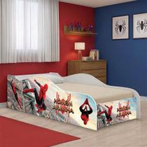 Mini Cama Carro Infantil Homem Aranha com Colchão D18 para Quarto Infantil Modelo Carro Decorativa