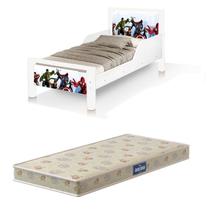 mini cama com proteção dos lados acompanha colchão dos vingadores
