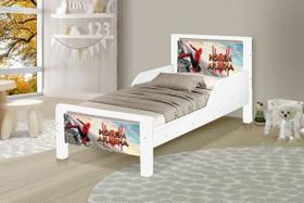 mini cama com proteção lateral caminha do homen aranha para quarto estilo classic com pés alto