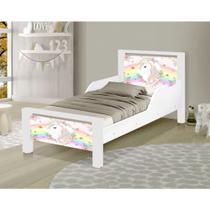 Mini Cama de Criança Infantil Adesivada o Unicórnio Mini Cama de Criança Infantil Adesivada o Unicórnio