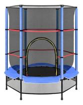 Mini Cama Elástica INFANTIL Mini Trampolim 1,40 m Azul com Rede de Proteção EAN 6970390640343