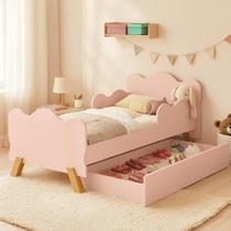 Mini Cama em MDF Com Auxiliar Sapateira Bicama Angel Nuvem Infantil cantos arredondados pés retro de madeira Mini Cama em MDF Com Auxiliar Sapateira Bicama Angel Nuvem Infantil cantos arredondados pés retro de madeira