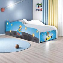 Mini Cama Fun Astronauta e Foguete Infantil Com Colchão