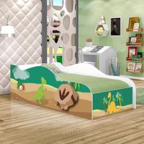 Mini Cama Fun Dinossauros Infantil Com Colchão