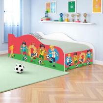 Mini Cama Fun Futebol Meninos Infantil Com Colchão