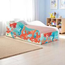 Mini Cama Fun Sereia Menina Infantil Com Colchão